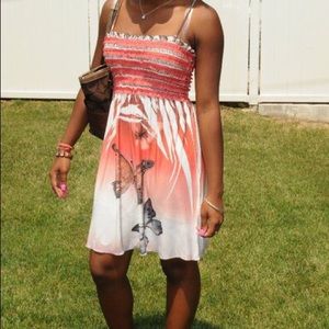 Butterfly midi dress